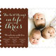 Brown Best In Threes Triplets Photo Birth Announcements Image 6 of 6